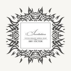 Elegant background with tattoo and place for text Vector illust N4