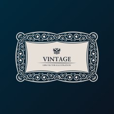 Label vector frame Vintage banner decor