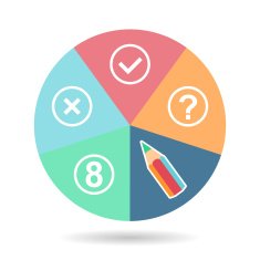 Business icons Checked and figure pencil cross Vector
