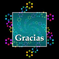 Gracias Black Colorful Square