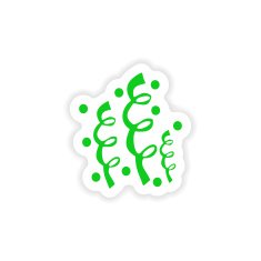 icon sticker realistic design on paper serpentine