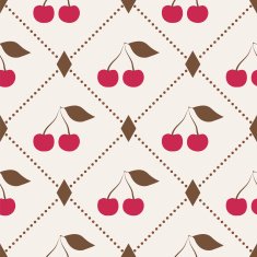 Seamless pattern with cherries N2
