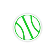 icon sticker realistic design on paper basketball N2