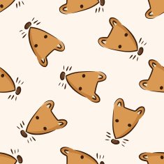 Animal fox icon 10 seamless pattern