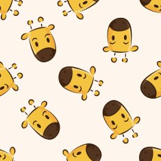 Animal giraffe icon 10 seamless pattern