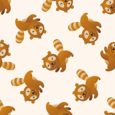 Animal raccoon icon 10 seamless pattern