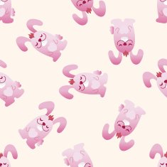Animal rabbit icon 10 seamless pattern N2