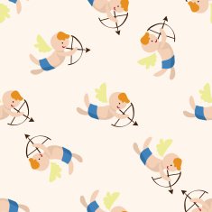 Valentine's day theme cupid seamless pattern