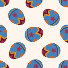 easter egg icon 10 seamless pattern