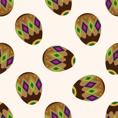 easter egg icon 10 seamless pattern N3
