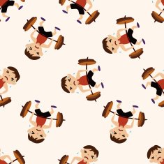 sport Weight lifting athlete icon 10 seamless pattern