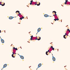 sport athlete icon 10 seamless pattern