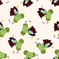 musical animal ephant icon 10 seamless pattern
