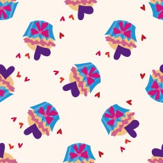 Valentine's Day cupcake icon 10 seamless pattern