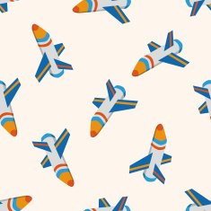 Spaceship icon 10 seamless pattern