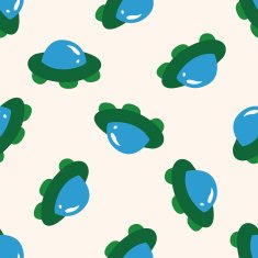 Space UFO icon 10 seamless pattern