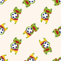 summer animal frog icon 10 seamless pattern