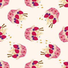 decorating cake icon 10 seamless pattern