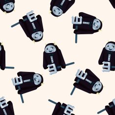 devil seamless pattern N9