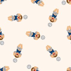 volleyball player seamless pattern N7