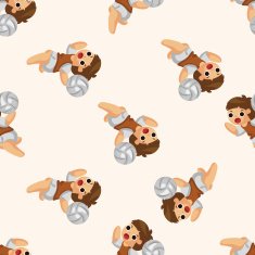 volleyball player seamless pattern N9