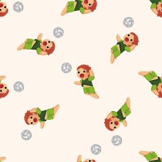 volleyball player seamless pattern N10