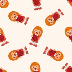people with heart character seamless pattern
