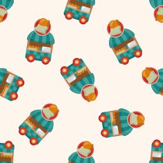 style dining car seamless pattern N2