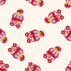 style dining car seamless pattern N7