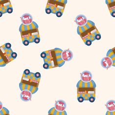 style dining car seamless pattern N8