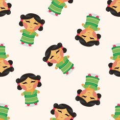Chinese people seamless pattern