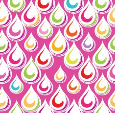 Water drop abstract seamless pattern in pop-art style