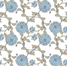 Seamless pattern with flowers chrysanthemums N11