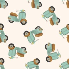 transportation motor cartoon seamless pattern background