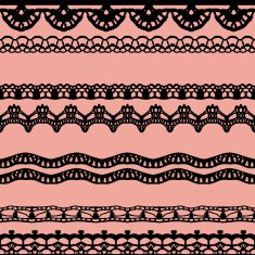 Pink and black lace seamless stripes pattern N6