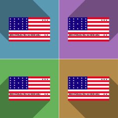 Flags Bikini Atoll Set of colors flat design