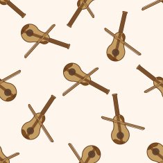 music violin seamless pattern