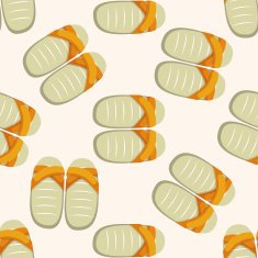 beach equipment flip flop seamless pattern