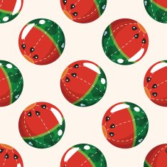 beach equipment ball seamless pattern