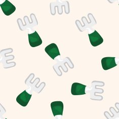 beach equipment shovel seamless pattern