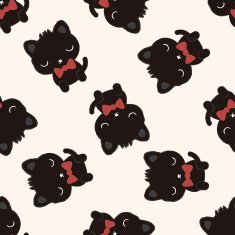 Animal cat icon 10 seamless pattern N4