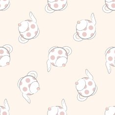 kitchenware teapot icon 10 seamless pattern