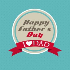 Happy Father`s Day Poster Card Vector Illustration N8