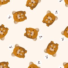 Animal bear cartoon seamless pattern
