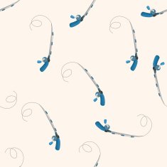 Fishing rods seamless pattern