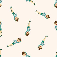 Office workers seamless pattern