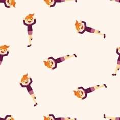Office workers seamless pattern N3