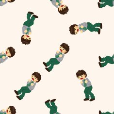Office workers seamless pattern N7