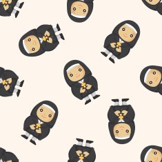 pastor and nun seamless pattern N6