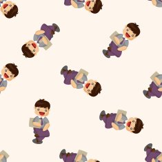Office workers seamless pattern N17